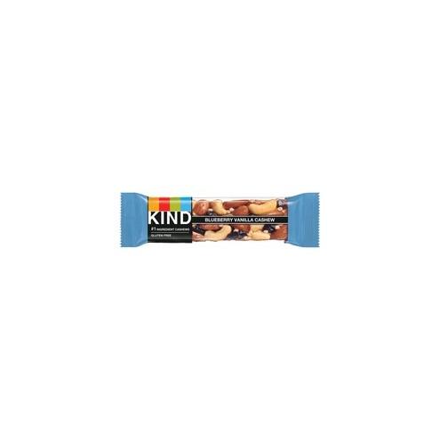 KIND Blueberry Vanilla & Cashew - Trans Fat Free, High-fiber, Low Sodium, Dairy-free, Gluten-free, Peanut-free - Vanilla Blueberry, Cashew - 1.41 oz - 12 / Box