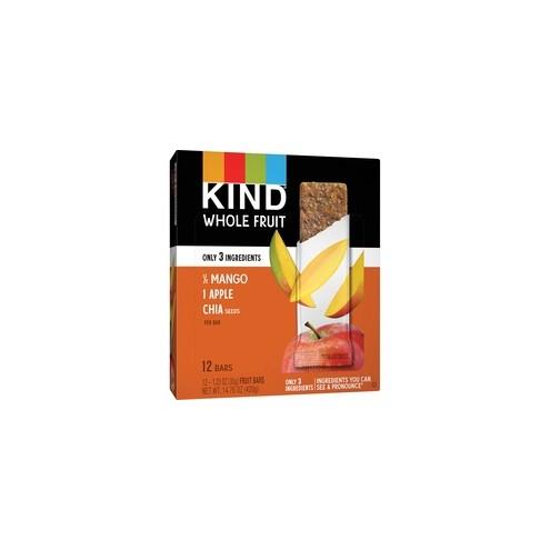 KIND Pressed Mango Apple Chia Fruit Bars - Dairy-free, Gluten-free, Non-GMO, Low Sodium, Low Fat - Mango Apple Chia - 1.23 oz - 12 / Box