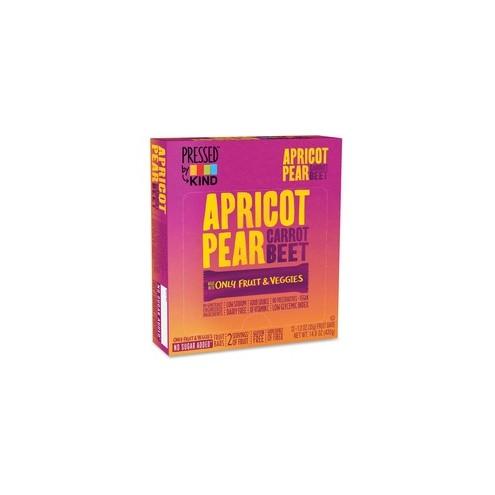 KIND Pressed Apricot Pear Carrot Beet Fruit Bars - Individually Wrapped, Non-GMO, Sodium-free, Gluten-free, Dairy-free - 1.20 oz - 12 / Box