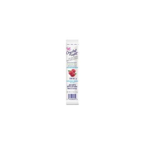 Crystal Light On-The-Go Raspberry Green Tea Mix Sticks - Rasberry Green Tea Flavor - 0.16 oz - Stick - 30 / Box