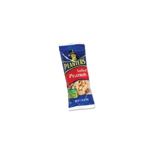 Planters Salted Peanuts - Individually Wrapped - Salty - Packet - 1.75 oz - 4 / Box