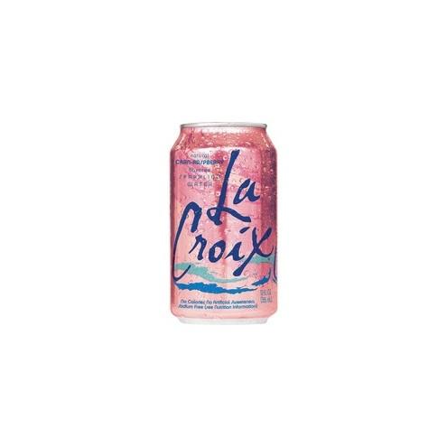 LaCroix Flavored Sparkling Water - Ready-to-Drink - Razz-Cranberry Flavor - 12 fl oz (355 mL) - 24 / Carton / Can