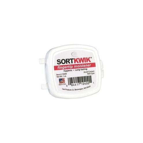 LEE Sortkwik Fingertip Moistener with Nonskid Base - White - Stainingless, Odorless, Non-toxic, Non-slip