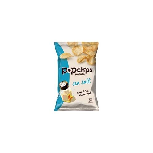 Lil' Drug Store PopChips Flavored Potato Snack - Gluten-free, No Artificial Color, Preservative-free, No Artificial Flavor - Sea Salt - 3.54 oz - 6 / Carton