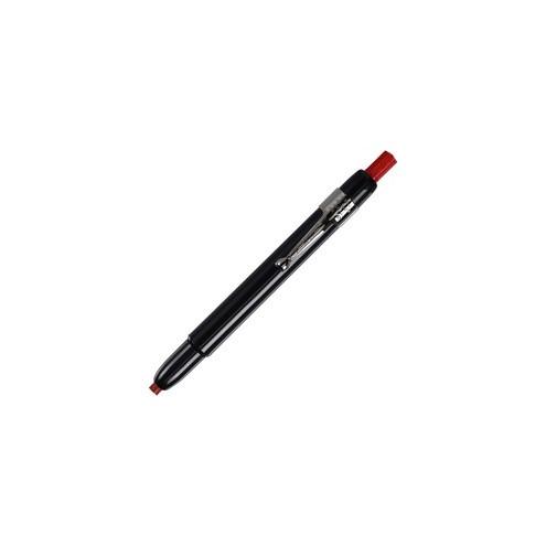 Listo Marking Pencils - Bold Point - Refillable - Red Lead - Black Barrel - 12 / Dozen