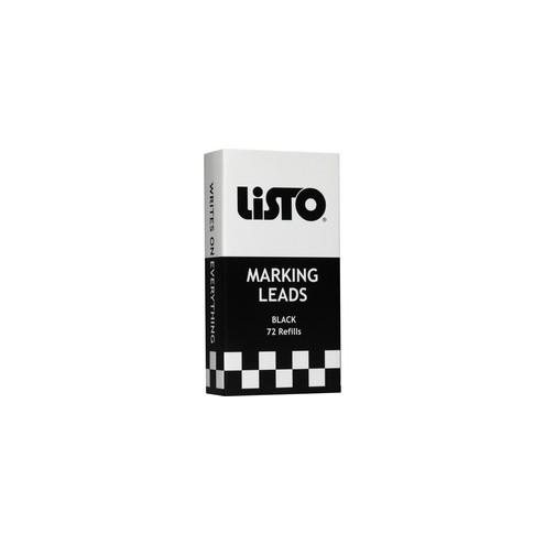 Listo Marking Pencil Refills - Black - 72 / Box