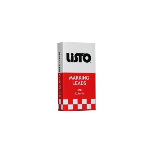 Listo Marking Pencil Refills - Red - 72 / Box