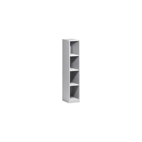 Lorell Trace Single-Wide Four-Opening Cubby - 4 Compartment(s) - 65.9" Height x 12" Width x 18" Depth - Metallic Silver - Metal - 1Each