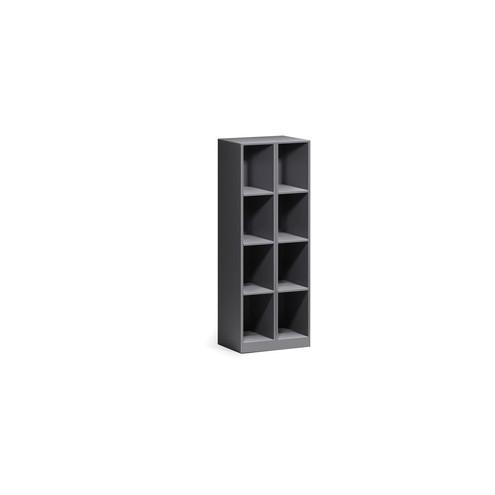 Lorell Trace Double-Wide Eight-Opening Cubby - 8 Compartment(s) - 65.9" Height x 24" Width x 18" Depth - Black - Metal - 1Each