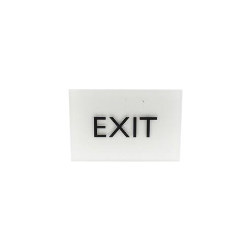 Lorell Exit Sign - 1 Each - 4.5" Width x 0.5" Height - Easy Readability, Braille - Light Gray
