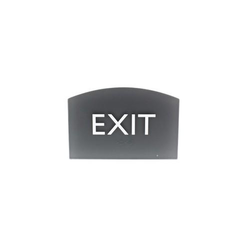 Lorell Exit Sign - 1 Each - 4.5" Width x 0.5" Height - Easy Readability, Braille - Dark Gray