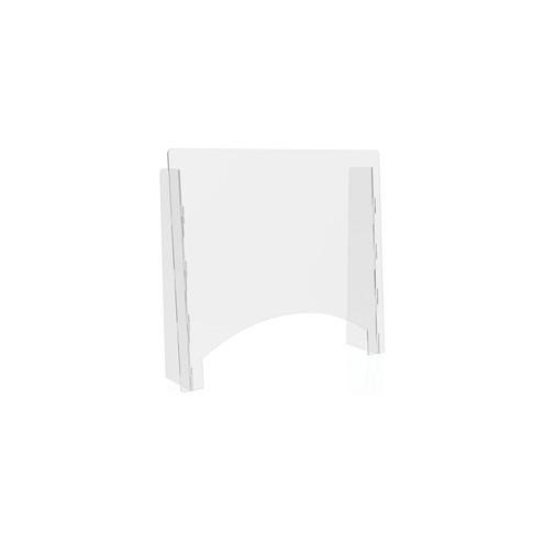 Lorell Countertop Barrier - 27" Width x 6" Depth x 24" Height - 1 Each - Clear - Acrylic