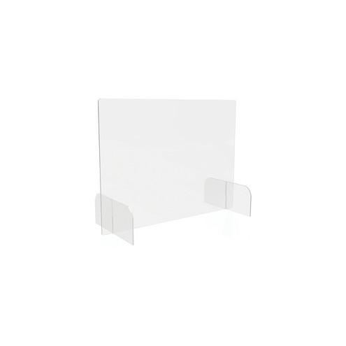 Lorell Countertop Barrier - 31" Width x 14" Depth x 23" Height - 1 Each - Clear - Acrylic