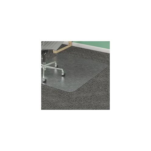 Lorell Low Pile Rectangular Antistatic Chairmat - Carpeted Floor - 46" Length x 60" Width x 0.12" Thickness - Rectangle - Clear