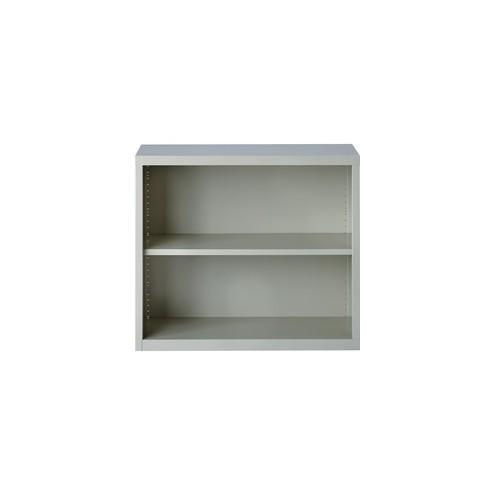 Lorell Fortress Series Bookcases - 34.5" x 13" x 30" - 2 x Shelf(ves) - Light Gray - Powder Coated - Steel - Recycled