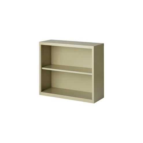 Lorell Fortress Series Bookcases - 34.5" x 13" x 30" - 2 x Shelf(ves) - Putty - Powder Coated - Steel - Recycled