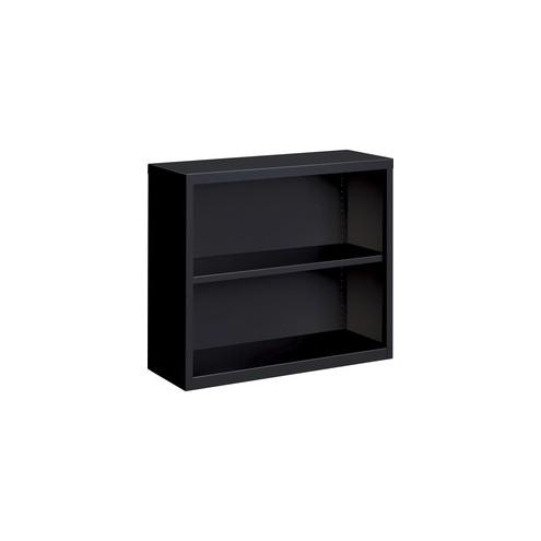 Lorell Fortress Series Bookcases - 34.5" x 13" x 30" - 2 x Shelf(ves) - Black - Powder Coated - Steel - Recycled