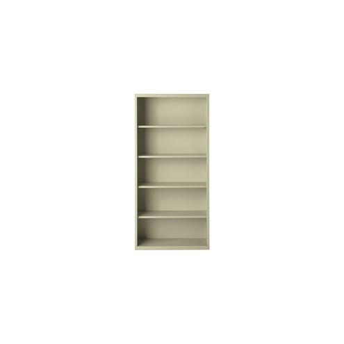 Lorell Fortress Series Bookcases - 34.5" x 13" x 72" - 6 x Shelf(ves) - Putty - Powder Coated - Steel - Recycled