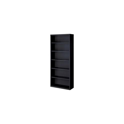 Lorell Fortress Series Bookcases - 34.5" x 13" x 82" - 6 x Shelf(ves) - Black - Powder Coated - Steel - Recycled