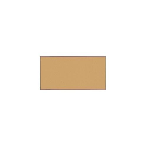 Lorell Bulletin Board - 96" Height x 48" Width - Natural Cork Surface - Self-healing, Durable - Mahogany Wood Frame - 1 Each