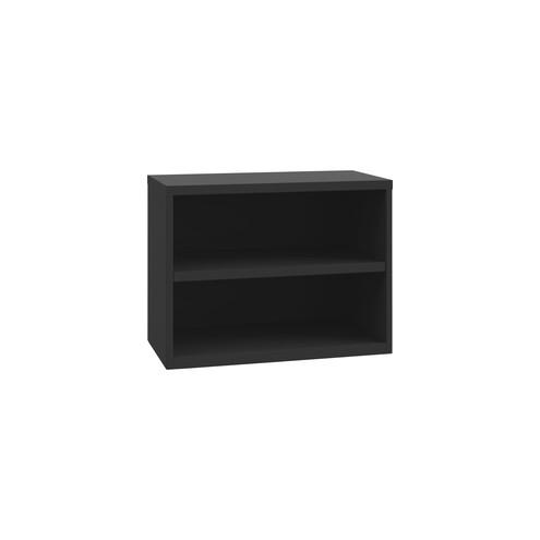 Lorell Open Lateral Credenza - 21.9" Height x 36" Width x 18.8" Depth - Recycled - Black - 1Each