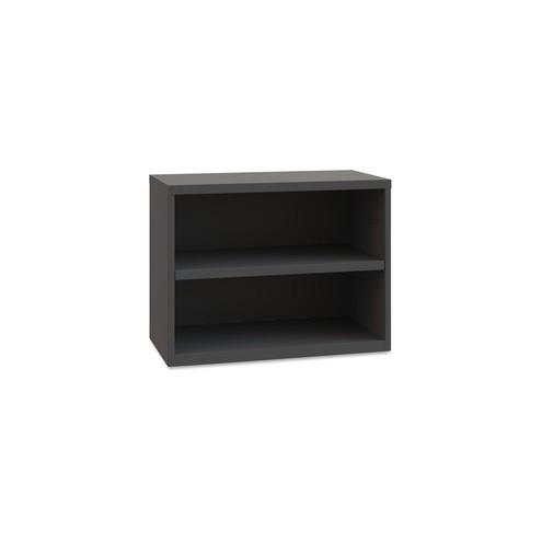 Lorell Open Lateral Credenza - 21.9" Height x 36" Width x 18.8" Depth - Recycled - Charcoal - 1Each