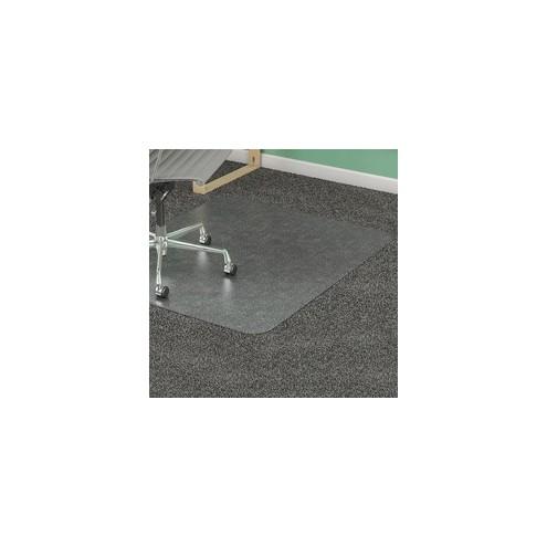 Lorell Medium-pile Chairmat - Carpeted Floor - 60" Length x 46" Width x 0.13" Thickness - Rectangle - Vinyl - Clear