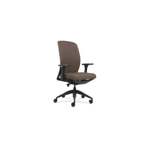 Lorell Executive Chairs with Fabric Seat & Back - Beige Fabric Seat - Beige Fabric Back - 26.5" Width x 25" Depth x 47" Height - 1 Each