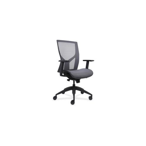Lorell High-Back Chair with Mesh Back & Seat - Black - 26.3" Width x 24.8" Depth x 42.8" Height - 1 Each