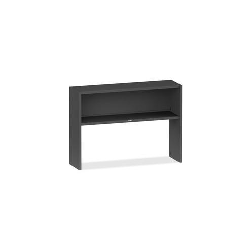 Lorell 97000 Modular Desking Charcoal Stack-on Hutch - 48" x 13" x 36" - Material: Steel - Finish: Charcoal