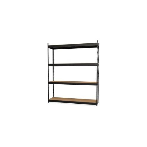 Lorell Archival Shelving - 40 x Box - 4 Compartment(s) - 84" Height x 69" Width x 18" Depth - Recycled - Black - Steel, Particleboard - 1Each