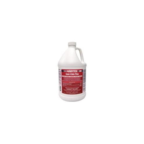 Maintex Sani-Cide Plus No-Rinse Sanitizer - Concentrate - 128 fl oz (4 quart) - Neutral Scent - 4 / Carton - Red