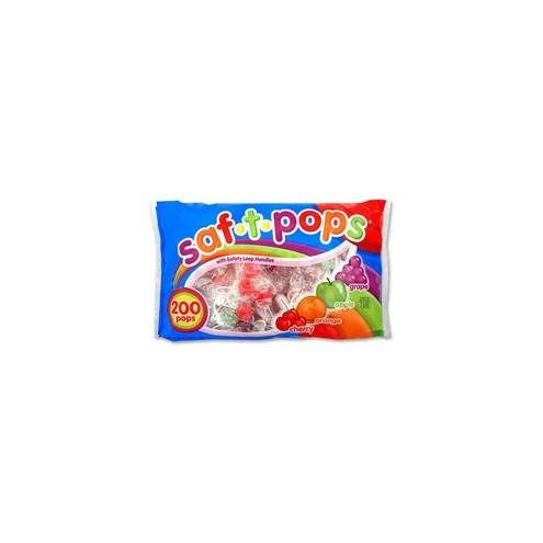 Spangler Saf-T Pops Candies - Cherry, Grape, Apple, Orange - 200 / Bag