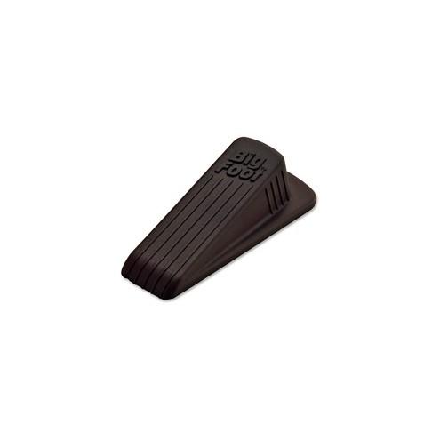 Big Foot Doorstop, Brown - Heavy-Duty, No-Slip, 100% Rubber, 4-3/4"L x 2-1/4"W x 1-1/4"H, 1/pk