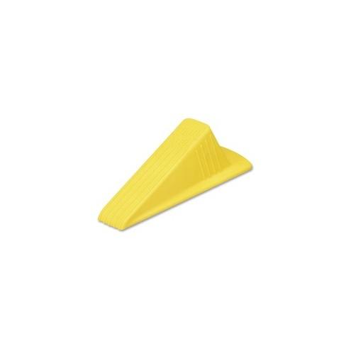 Giant Foot Doorstop, Yellow - Heavy-Duty, No-Slip, 6-3/4"L x 3-1/2"W x 2"H, 1/pk