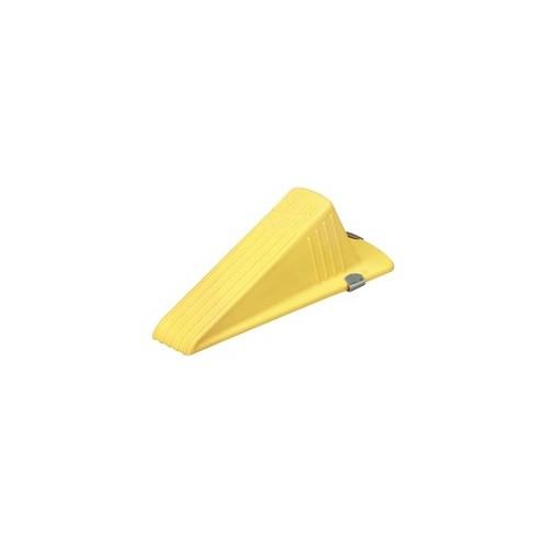 Giant Foot Doorstop, Magnetic, Yellow - Heavy-Duty, No-Slip, 6-3/4"L x 3-1/2"W x 2"H, 1/pk