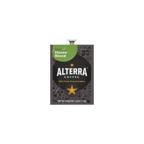 Alterra House Blend Decaf Coffee - Compatible with Flavia - Decaffeinated - House Blend - Light - 100 / Carton