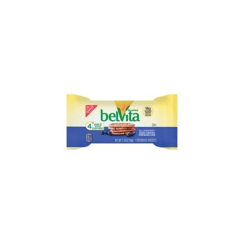 belVita Breakfast Biscuits - Individually Wrapped, Hydrogenated Oil-free, Sweetener-free - Blueberry - 1.76 oz - 8 / Box