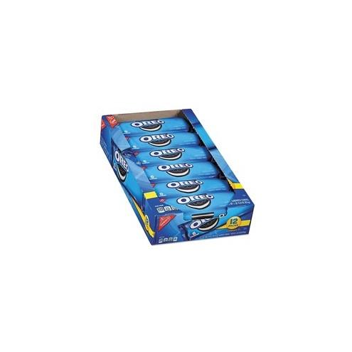 Oreo Chocolate Sandwich Cookies - Vanilla Creme, Chocolate - 2.40 oz - 12 / Box