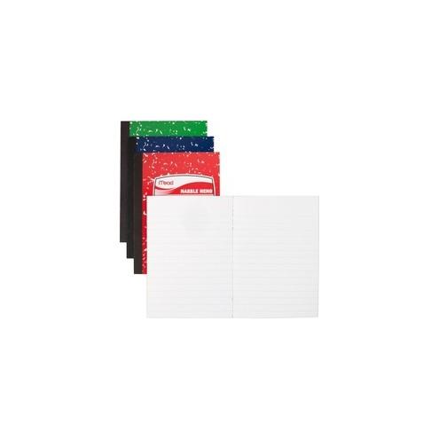 Mead Square Deal Colored Memo Book - 80 Sheets - Tape Bound - 3 1/2" x 4 1/2" - Assorted Cover Marble - 1Each