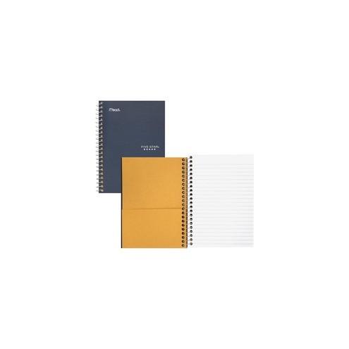 Mead Personal Wirebound Notebook - 100 Sheets - Wire Bound, Wire Bound - 5" x 7" - Assorted Paper - Perforated, Pocket Divider - 1Each