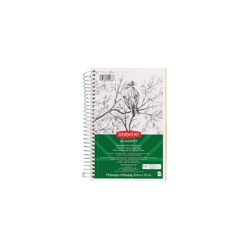 Mead Academy Heavyweight Paper Sketch Journal - 70 Sheets - Wire Bound - 67 lb Basis Weight - 6" x 9" - White Paper - 1Each