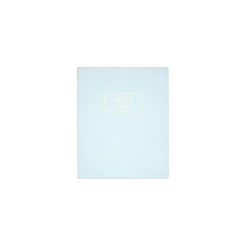 Mead Cambridge Aqua Design Business Notebook - 80 Sheets - Case Bound - Legal Ruled - 11" x 9"0.5" - White Paper - Aqua Cover - Unperforated, Smooth Edge, Soft Cover - 1Each