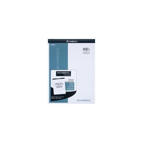 Mead Quad Ruled Stiff - Back Planning Pad - Letter - 80 Sheets - 8 1/2" x 11" - Assorted Paper - Navy Cover - Heavyweight, Micro Perforated, Stiff-back - 80 / Pad