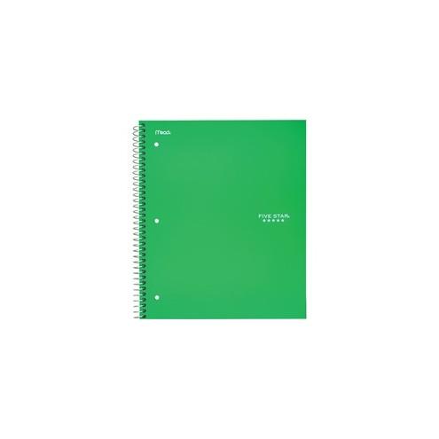 Five Star College Ruled 1 - subject Notebook - Letter - 100 Sheets - Wire Bound - Wide Ruled - 8" x 11" - Green Cover - Kraft Cover - 1Each