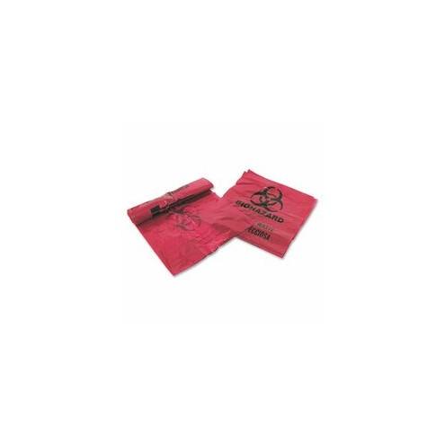 Medegen MHMS Infectious Waste Red Disposal Bags - 3 gal - 14" Width x 18.50" Length x 1.25 mil (32 Micron) Thickness - Red - 200/Box - Office Waste