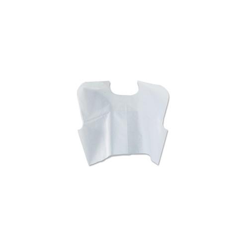Medline Disposable White Patient Capes - Poly, Tissue - For Medical - White - 100 / Carton
