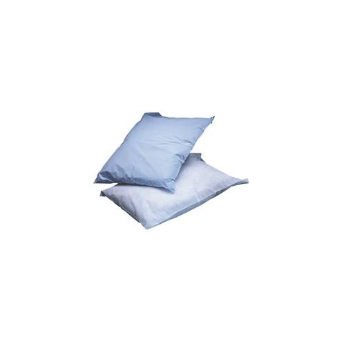 Medline Poly Tissue Disposable Pillowcases - 21" x 30" - Blue - 100 / Box
