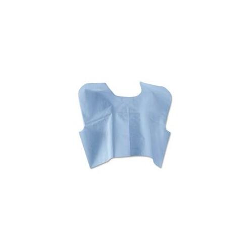 Medline Disposable Blue Patient Capes - Poly, Tissue - For Medical - Blue - 100 / Carton