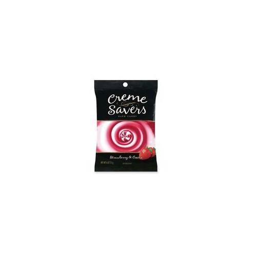 Cremesaver Creme Savers Candy - Strawberry, Cream - 6 oz - 12 / Pack